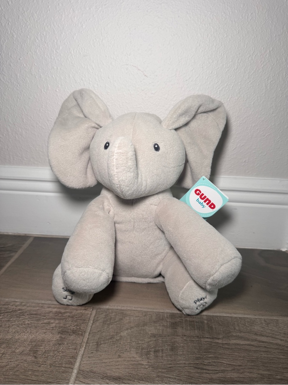 Baby Gund Jumbo Flappy the Elephant Plush Stuffed Animal - Gray NWT